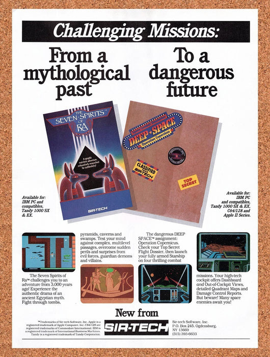 1987 Sir-Tech Seven Spirits Of RA IBM Games Original Ad v2 - for just $17.99! 