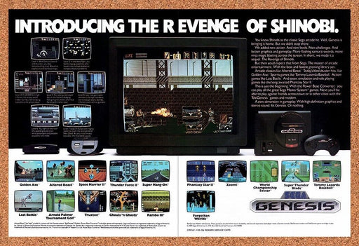 1990 The Revenge Of Shinobi Genesis Original Ad v2 - for just $21.99! 