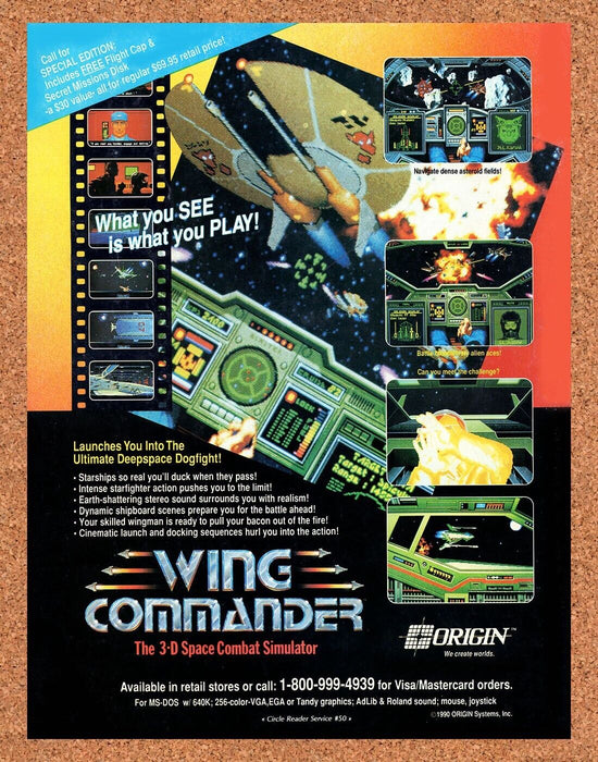 1991 Wing Commander PC Original Ad v2 - for just $17.99! 