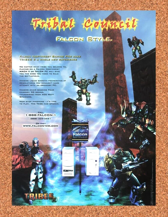 2002 Tribes 2 PC Original Falcon Northwest Ad v1 - for just $17.99! 