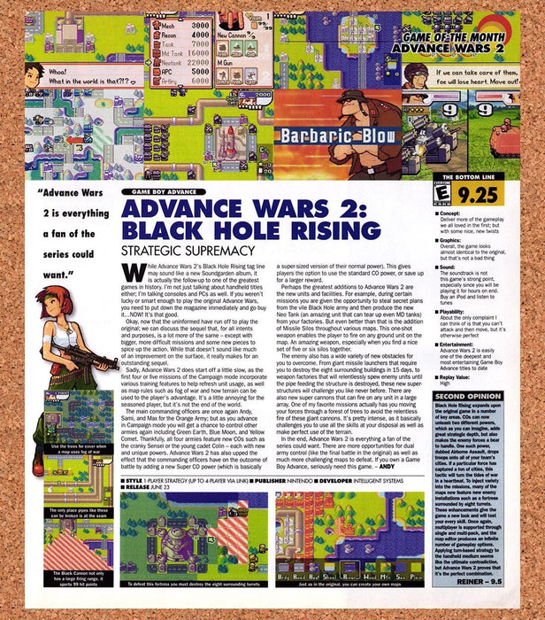 2003 Advance Wars 2 Black Hole Rising GBA Original Advertisement v1 - for just $19.49! 