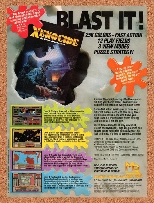 1991 Xenocide Tandy Original Ad v1 - for just $17.99! 
