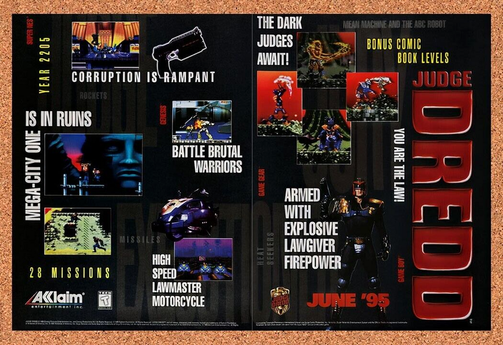 1995 Judge Dredd Genesis Original Ad v3 - for just $21.49! 