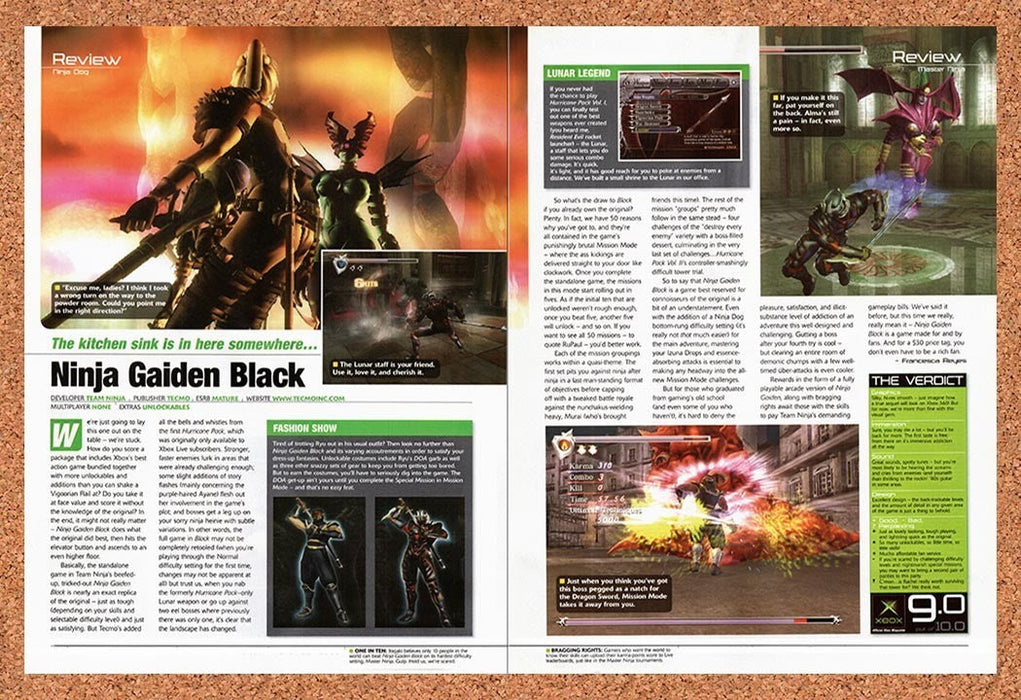 2005 Ninja Gaiden Black Xbox Original Advertisement vr2 - for just $23.99! 