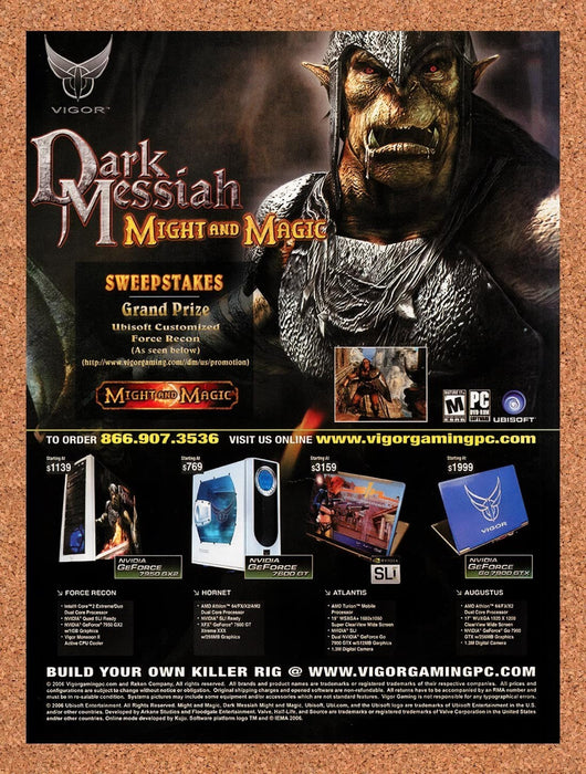 2006 Might And Magic Dark Messiah Vigor Sweepstakes Original Advertisement v5 - for just $19.49! 