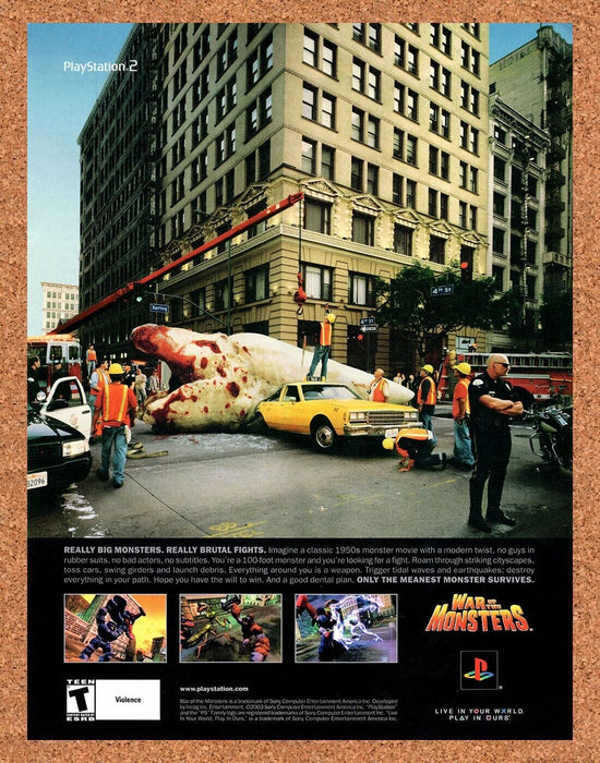 2003 War Of The Monsters PS2 Original Ad - for just $17.99! 