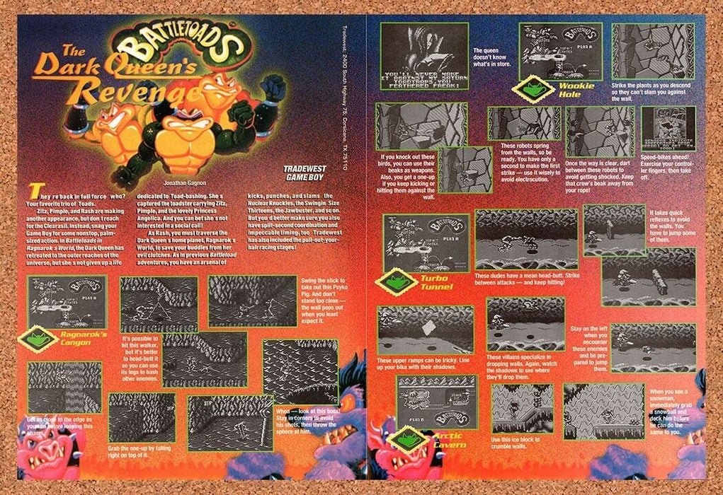 1993 Battletoads The Dark Queens Revenge Game Boy Original Ad - for just $21.49! 
