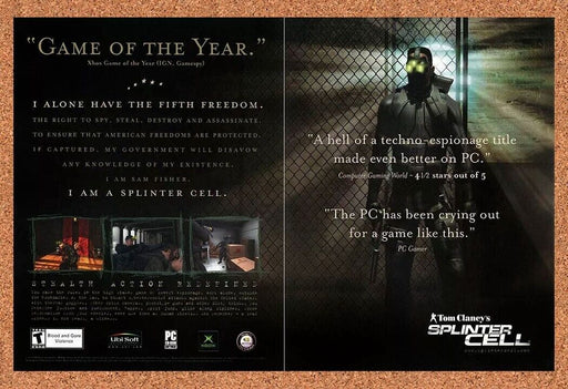 2005 Splinter Cell Xbox GOTY Original Ad v1 - for just $22.49! 