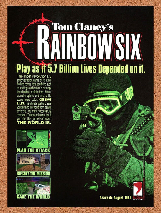 2000 Rainbow Six PC Original Ad v7 - for just $17.99! 