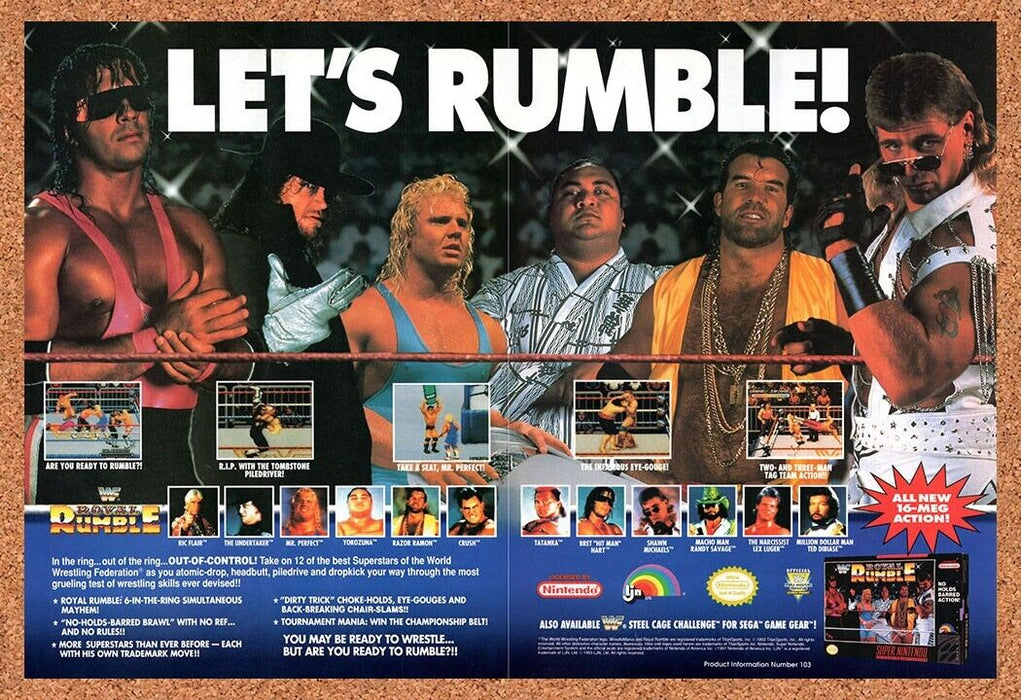 1993 WWF Royal Rumble SNES Original Ad v2 - for just $19.34! 
