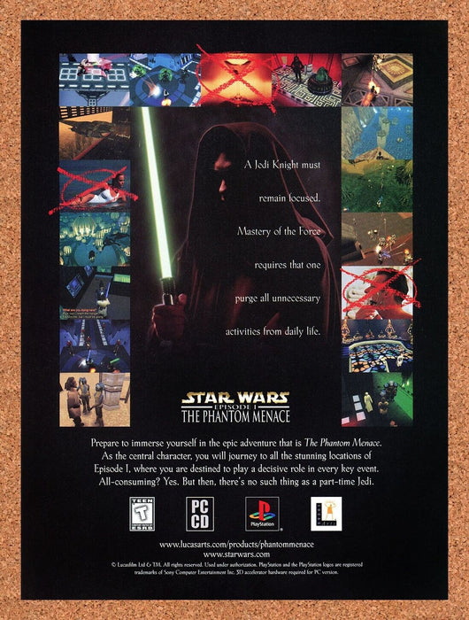 1999 Star Wars Episode I Phantom Menace Original Ad - for just $17.99! 