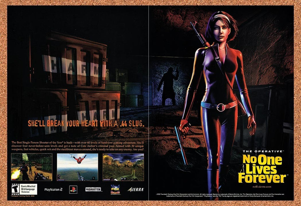 2002 No One Lives Forever PS2 Original Advertisement v5 - for just $23.99! 
