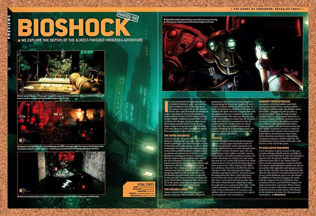 2007 BioShock PC Review Original Ad v6 - for just $21.49! 