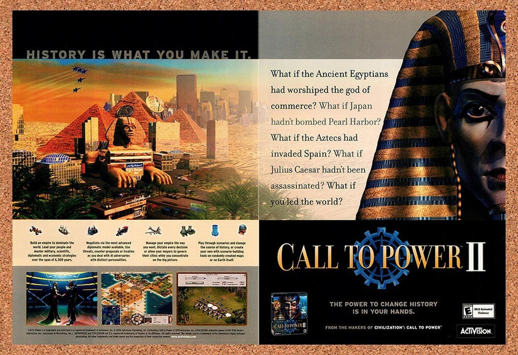 2000 Civilization Call To Power II PC Original Advertisement v1 - for just $23.99! 