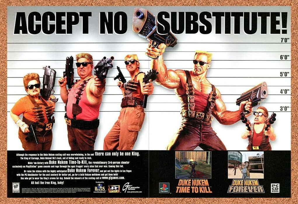 2000 Duke Nukem 3D Forever PS1 Original Ad v4 - for just $21.49! 