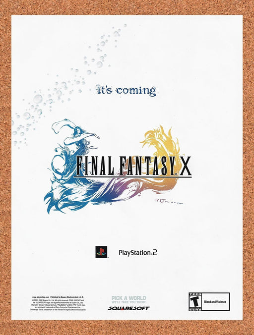 2001 Final Fantasy XPS2 Original Ad v4 - for just $19.49! 