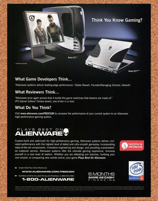 2006 Half-Life 2 PC Original Alienware Area-51 Ad - for just $19.99! 