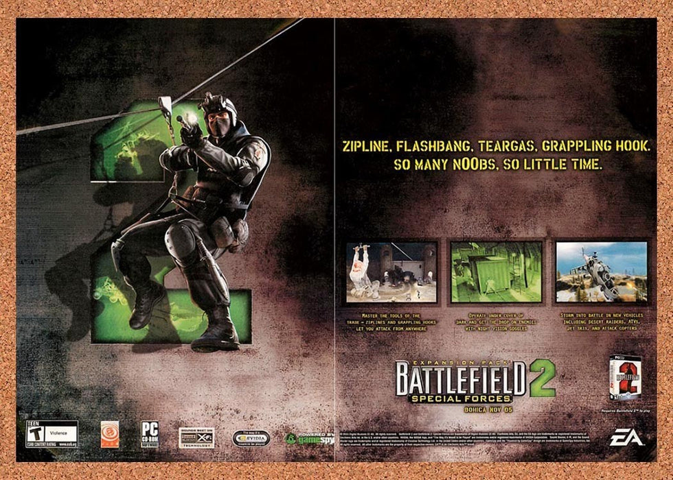 2005 Battlefield 2 Special Forces PC Original Ad v4 - for just $19.19! 