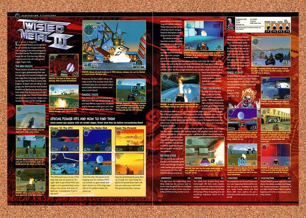 1999 Twisted Metal III PS1 Original Ad vr1 - for just $23.99! 
