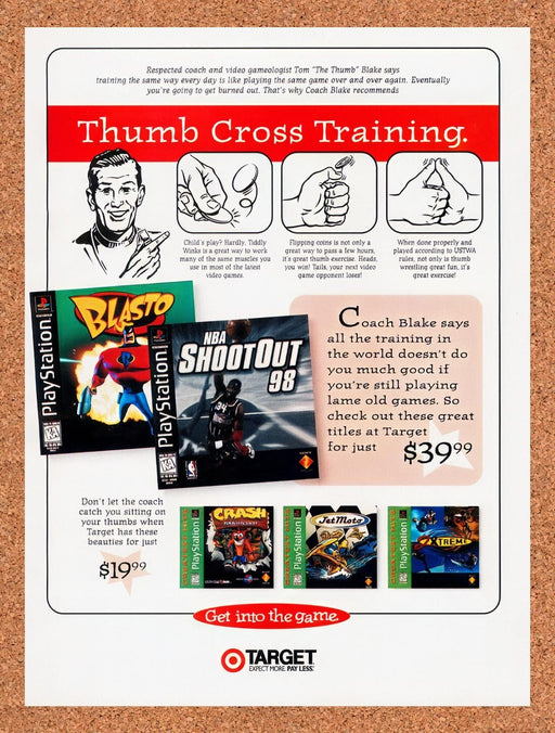 1998 Target PS1 Games Original Ad v1 - for just $17.99! 