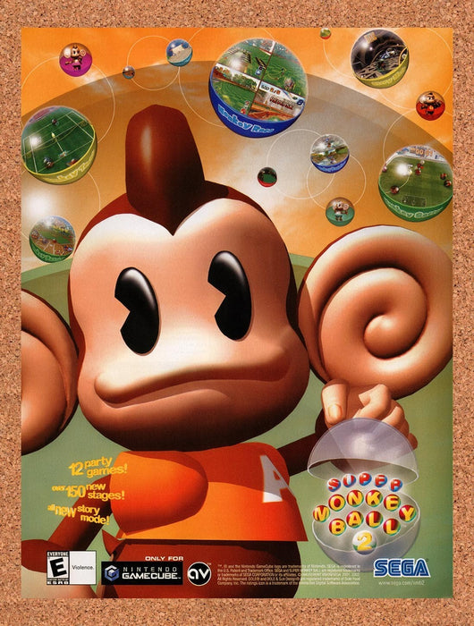 2002 Super Monkey Ball 2 GameCube Original Ad v1 - for just $19.49! 