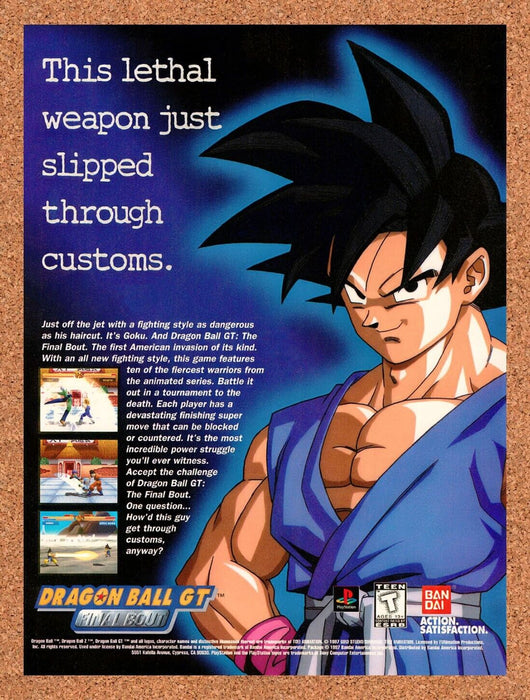 1997 Dragonball GT Final Bout PS1 Original Ad v1 - for just $17.99! 