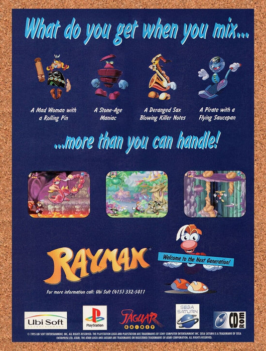 1995 Rayman Jaguar Original Ad v2 - for just $17.99! 