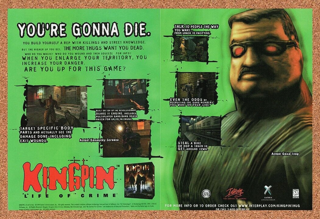 1999 Kingpin Life Of Crime PC Original Ad - for just $21.49! 