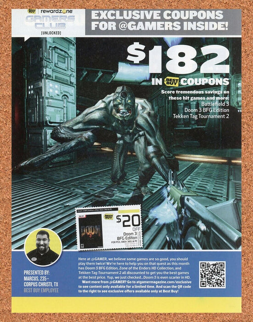 2015 Doom 3 BFG Edition Xbox 360 Original Best Buy Ad v4 - for just $19.99! 