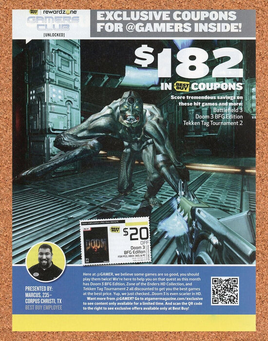 2015 Doom 3 BFG Edition Xbox 360 Original Best Buy Ad v4 - for just $19.99! 