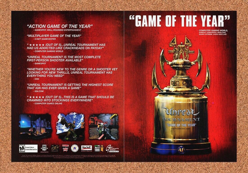 2002 Unreal Tournament PC Original Ad v1 - for just $21.49! 