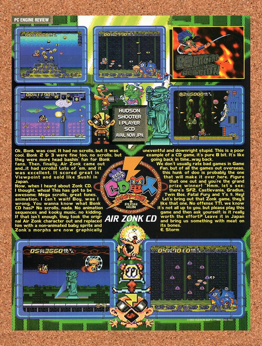 1993 Air Zonk PC Engine Original Ad v1 - for just $17.99! 