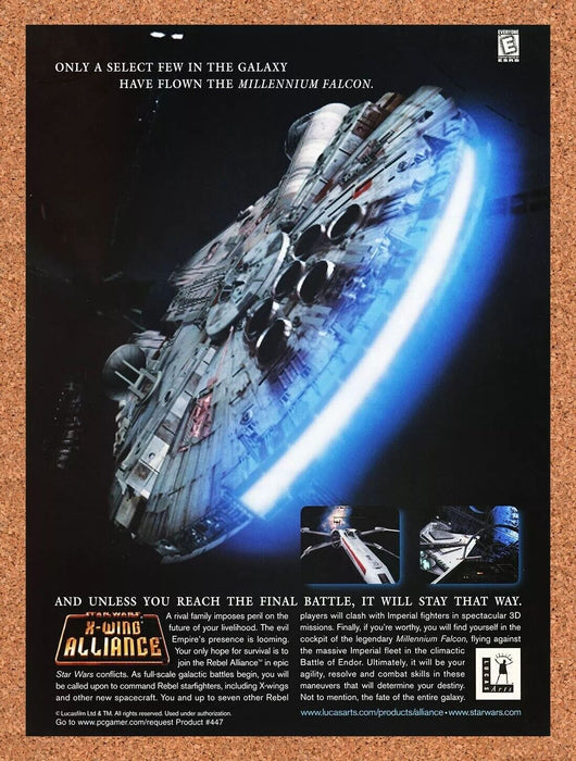 2001 Star Wars X-Wing Alliance PC Original Ad - for just $17.99! 