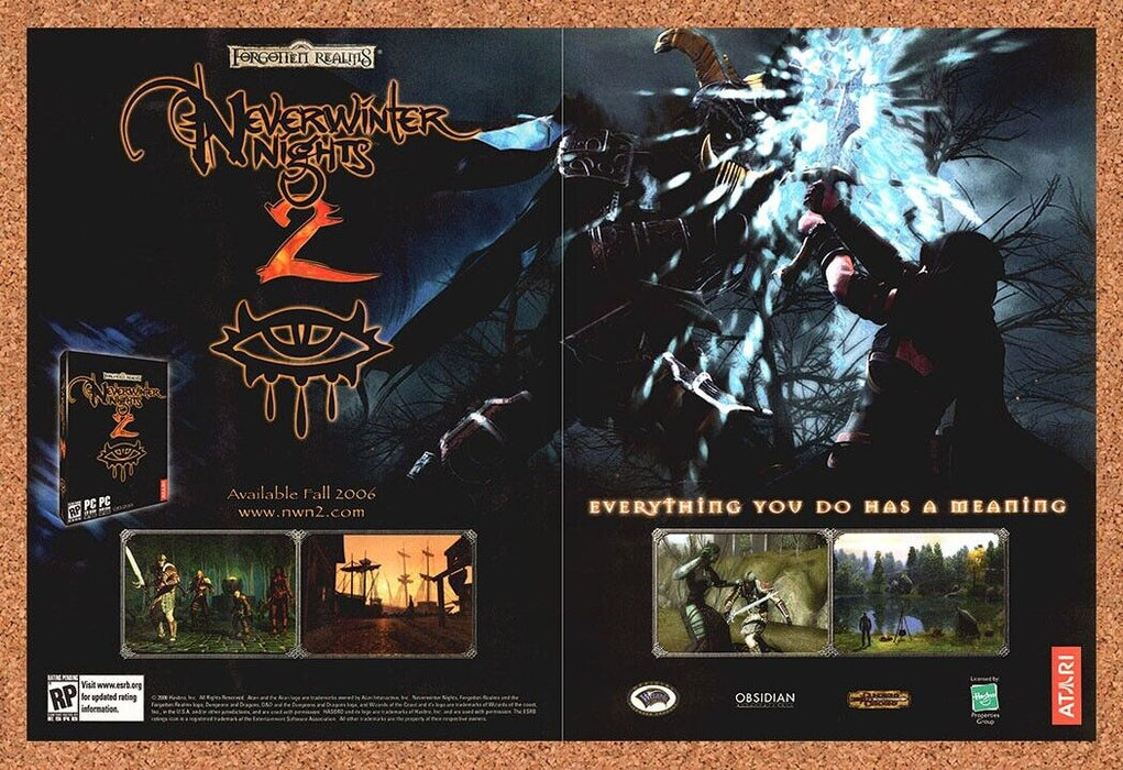 2006 Neverwinter Nights 2 PC Original Ad v2 - for just $21.49! 