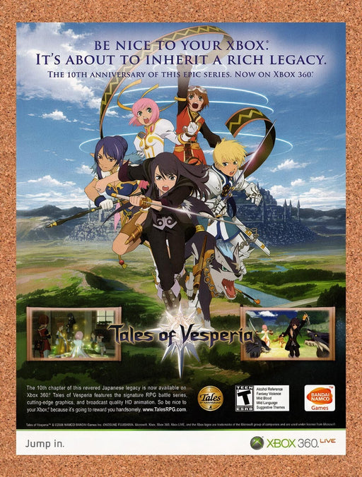 2008 Tales Of Vesperia Xbox 360 Original Ad v1 - for just $17.99! 