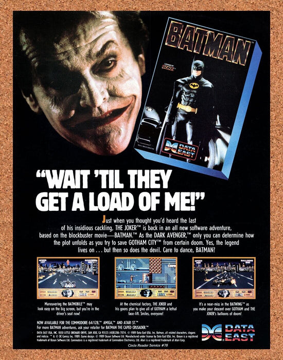 1990 Batman Commodore-64 Original Ad - for just $17.99! 