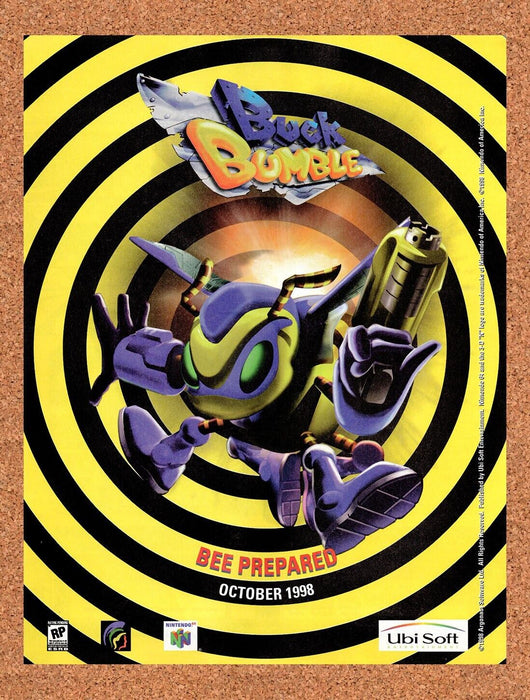 1998 Buck Bumble N64 Original Ad v1 - for just $17.99! 