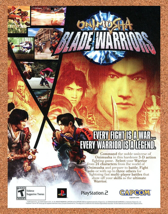 2004 Onimusha Blade Warriors PS2 Original Ad v1 - for just $17.99! 