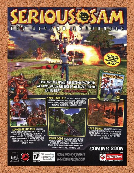 2004 Serious Sam The Second Encounter PC Original Ad 1 - for just $17.99! 