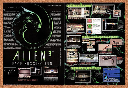 1993 Alien 3 SNES Original Ad v1 - for just $21.49! 