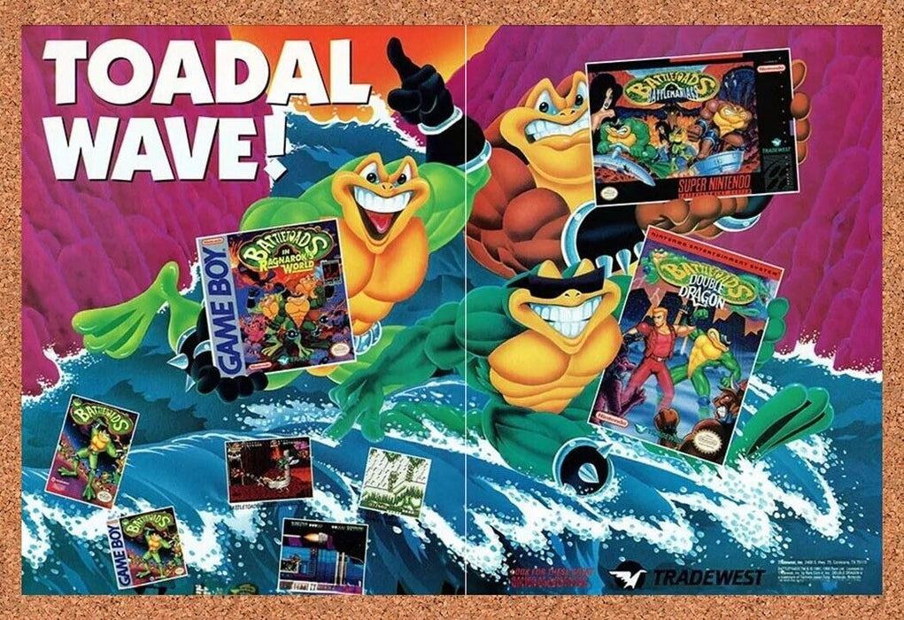 1994 Battletoads NES SNES Original Ad - for just $21.49! 