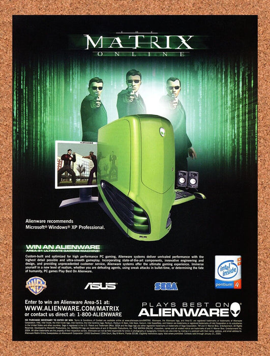 2006 Matrix Online PC Original Alienware Sweepstakes Ad - for just $17.99! 