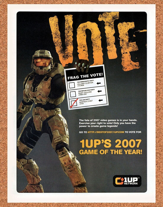 2009 Halo VOTE Election Original 1up Network Ad - for just $17.99! 