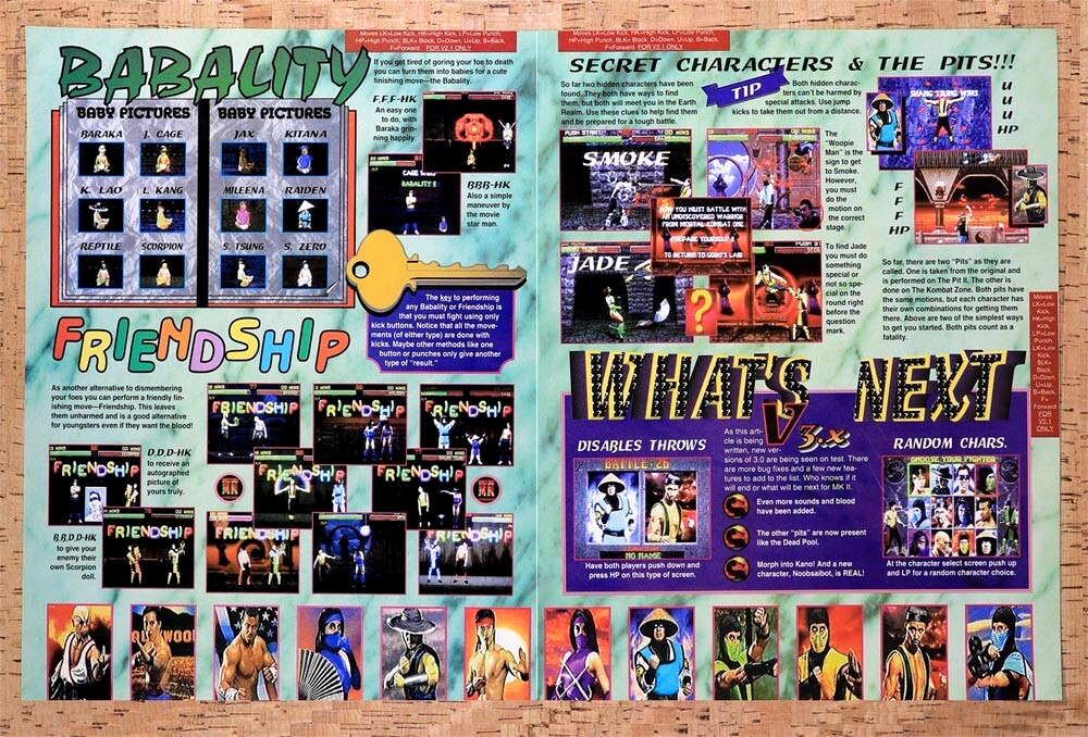 1994 Mortal Kombat II Finishing Moves Guide Original Ad v10 - for just $22.49! 