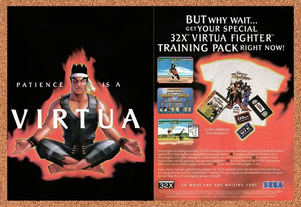 1995 Virtua Fighter 32x Training Pack Original Ad v1 - for just $21.49! 