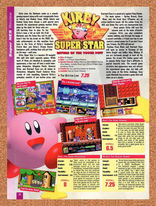 1996 Kirby Super Star SNES Original Ad - for just $17.99! 