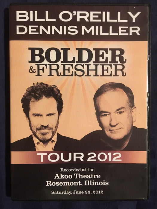 Bolder and Fresher Tour 2012 (DVD, Bill OReilly, Dennis Miller) - J1105 - for just $3.50! 