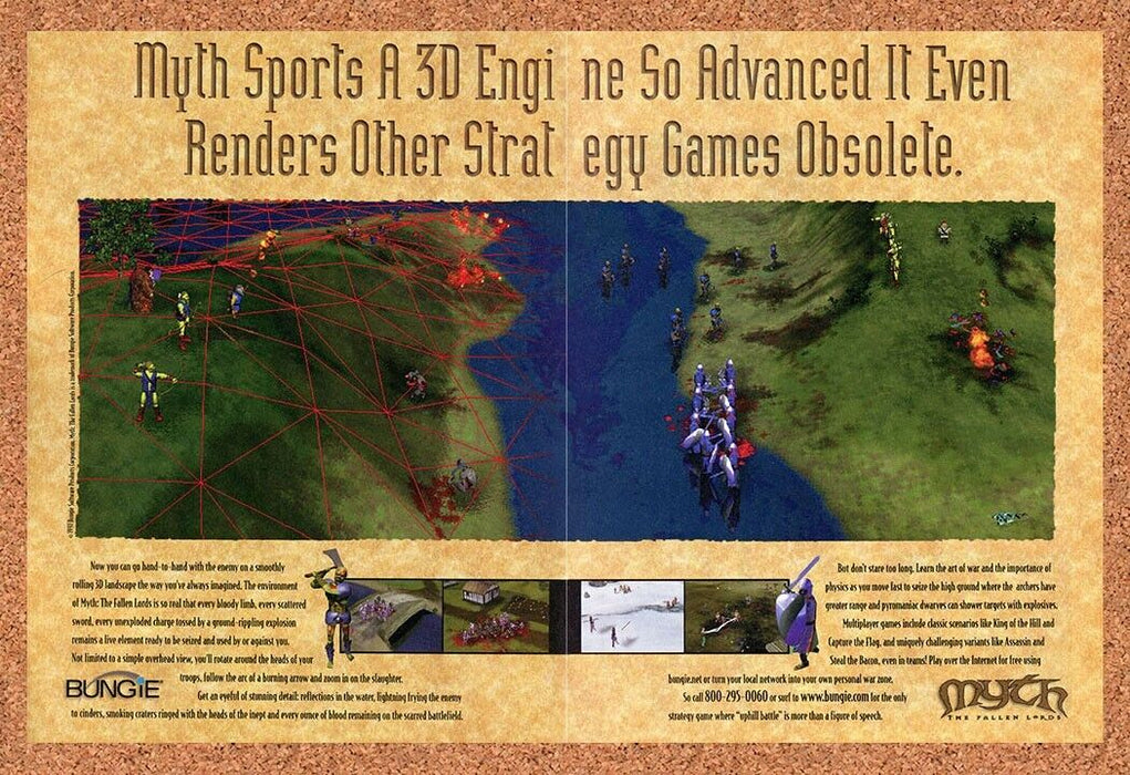 1997 Myth The Fallen Lords PC Original Ad - for just $21.49! 