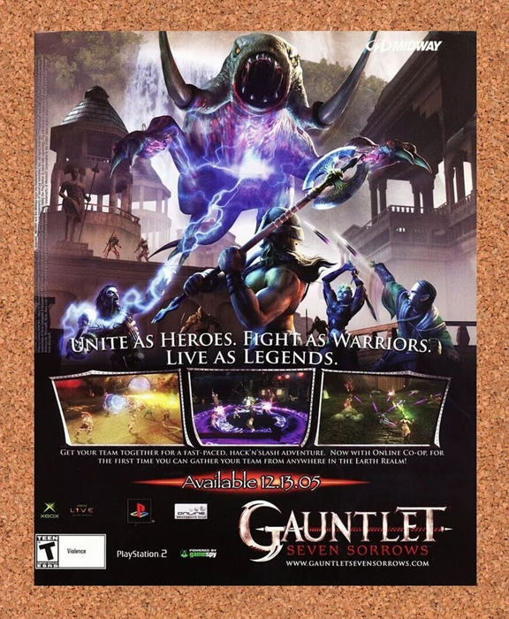 2006 Gauntlet Seven Sorrows PS2 Original Ad - for just $17.99! 