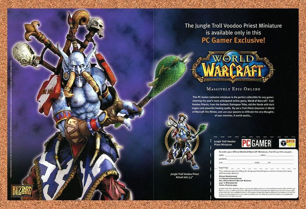 2006 World Of WarCraft Original Troll Priest Miniature Ad v1 - for just $21.49! 